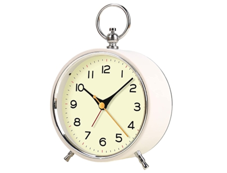 Despertador de estilo retro Los estudiantes usan el despertador de repetición de silencio ligero con mango de reloj de cabecera