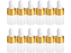 Juego de 30 frascos cuentagotas de vidrio transparente para líquidos y aceites esenciales, Vayotoy