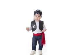 Disfraz de Niño CREACIONES LLOPIS Kit chaleco calavera pirata (Tam.: 7-9 anos)