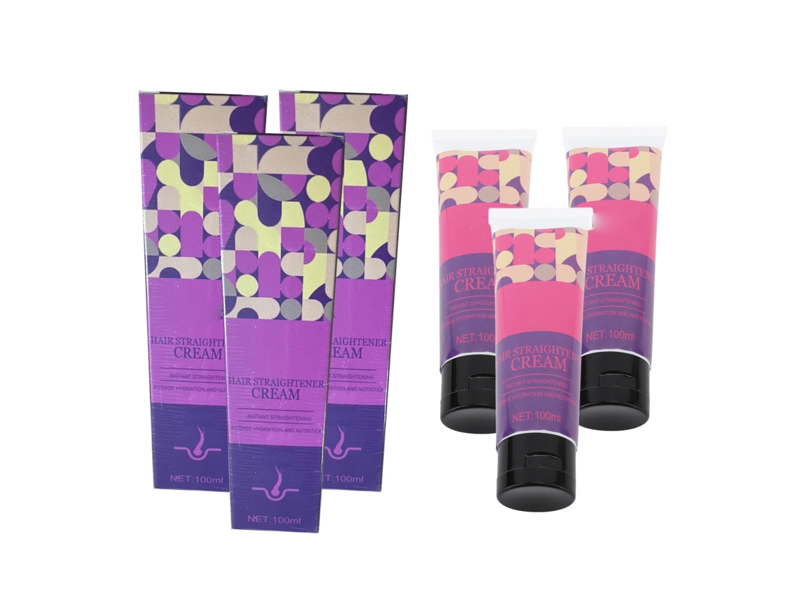 3pcs Crema Para Alisar El Cabello 100ml Nutritiva Suavizante Para Cabello Dañado Y Frizz