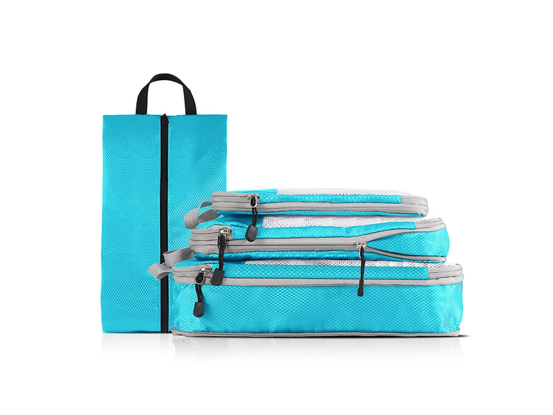 Caja de Almacenaje Plegables Nailon Viaje RNEMITERY Nylon Azul (25x35x4cm)