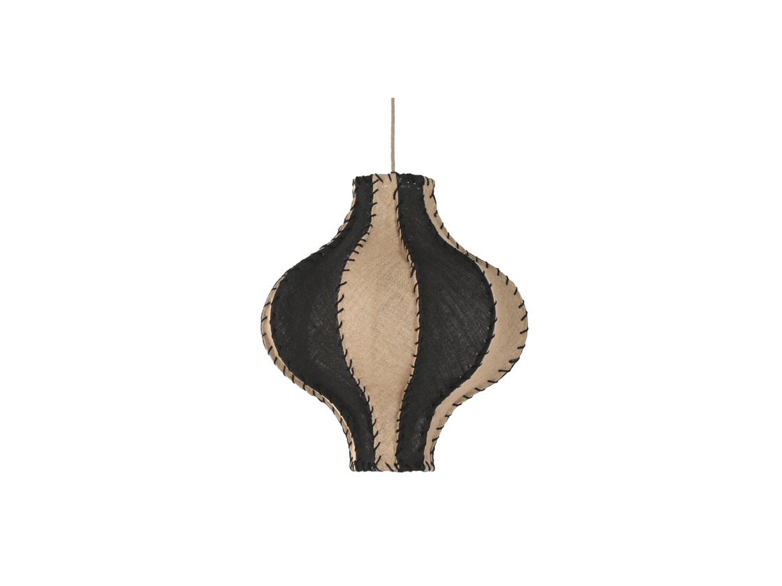 Lampara Techo Yute Hierro Natural Bicolor 50x50x54cm