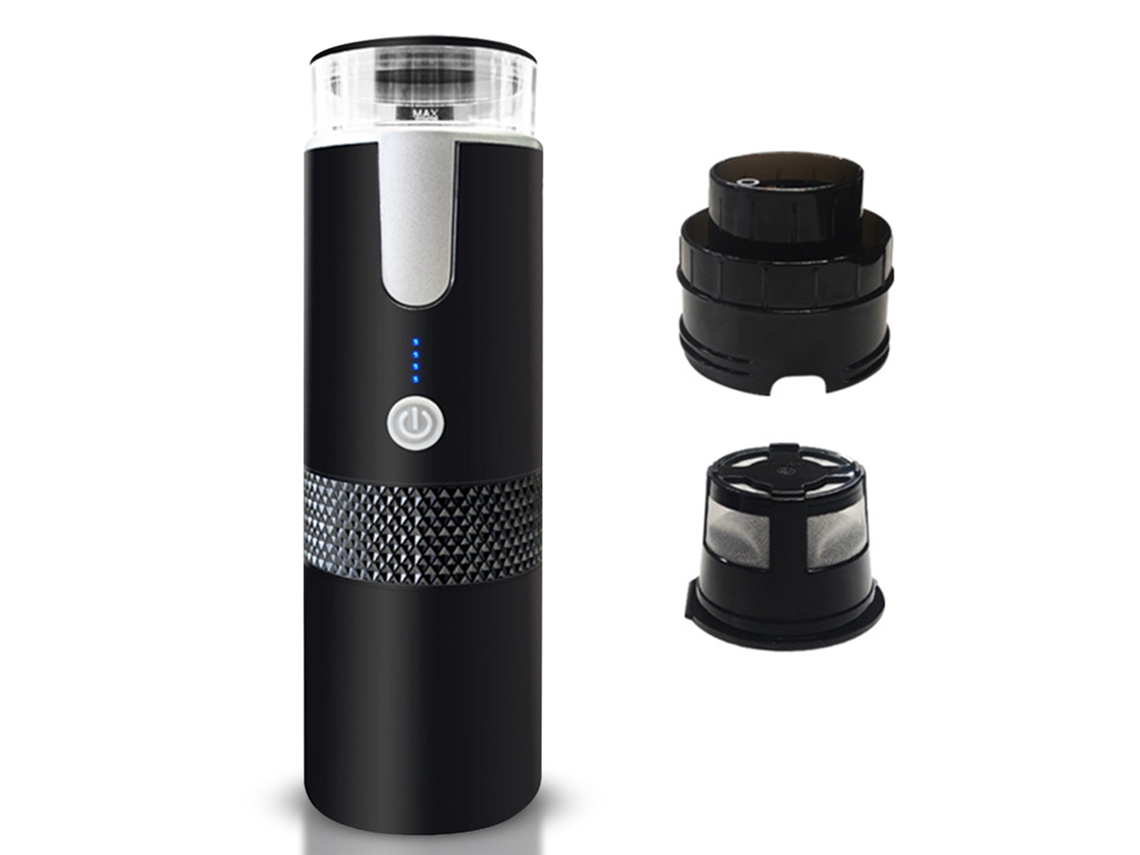 Cafetera Eléctrica Portátil Mini De 177 Ml Con Batería De 1200 Mah Para Café Molido Y Cápsulas.
