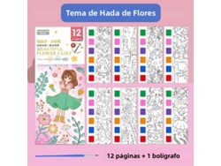 (hada De Las Flores) Libro De Pintura Con Acuarela, Que Incluye Pinceles De Acuarela, Pinturas Gouache Y Herramientas De Dibujo.