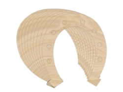 CREATIVE DECO Recortes De Madera Contrachapada Formas De Herradura Para Decorar Semicírculo 16 5 X 14 5 Cm