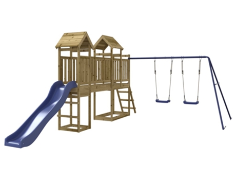 Parque Infantil De Exterior VIDAXL Marrón Madera