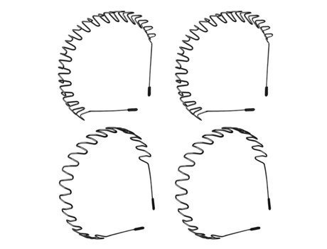 Paquete De 4 Bandas De Pelo Unisex, Diadema De Metal, Banda Para La Cabeza, Diadema Antideslizante Ondulada De Primavera (Primavera Ondulada) ZMDECQNA