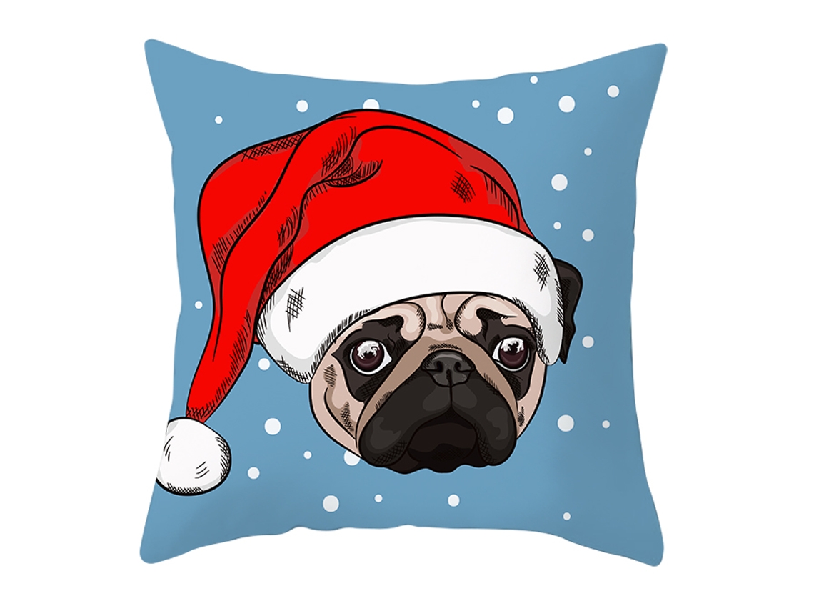Serie de Funda Decorativa de Almohada Perro de Navidad