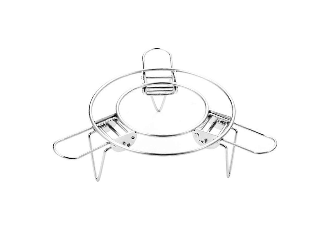 Soporte vaporero ajustable de acero inoxidable, extensible y plegable, ideal para la cocina y para acampar.