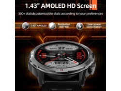 Reloj Inteligente Blue-weofly Explorer Con Pantalla Amoled De 1,43 Pulgadas,asistente De Voz Con Ia,llamadas Bluetooth,ip68,resistente Al Agua