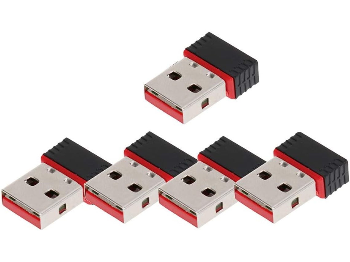 Adaptador Usb 5 Piezas 150 Receptor Inalámbrico Pc Transmisión Estable Largo Alcance Compatible Sistemas Wifi