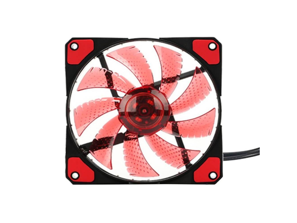 Ventilador de 12V con 15 LED verdes