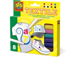 Juego Creativo IZIPLAY Kit de 8 rotuladores textiles (Edad mínima: 8 años)
