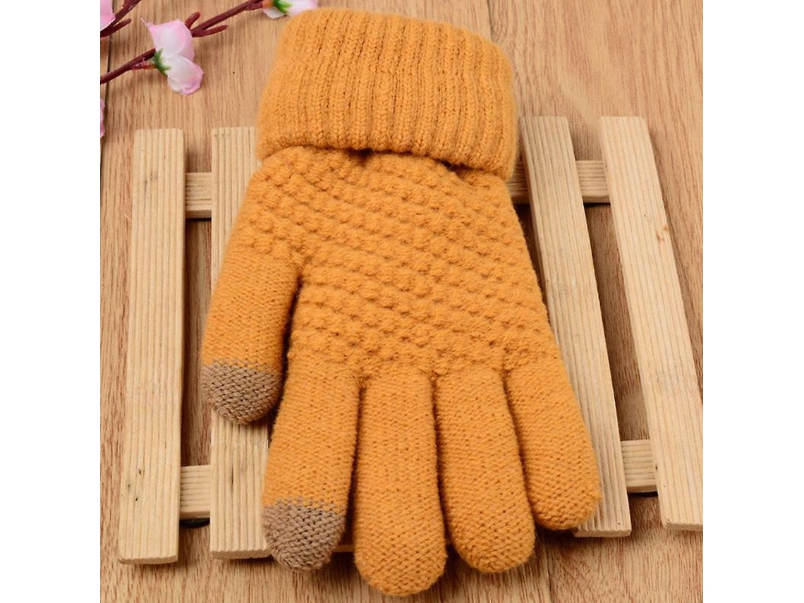 2026-guantes De Mujer Para Pantalla Táctil Tejidos A Crochet Antideslizantes Y Calientes