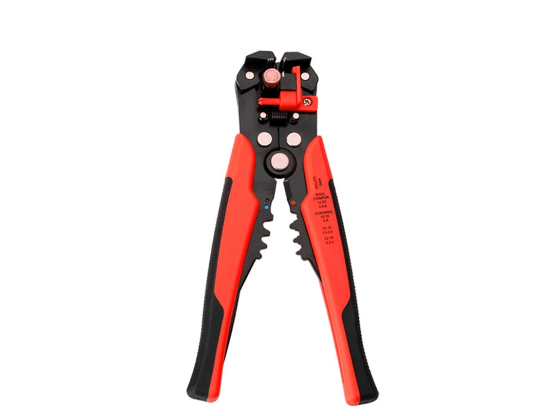 Alicates Pelacables Automáticos Multifuncionales De Acero Y Plástico Para Uso Industrial Y Doméstico - Rojo