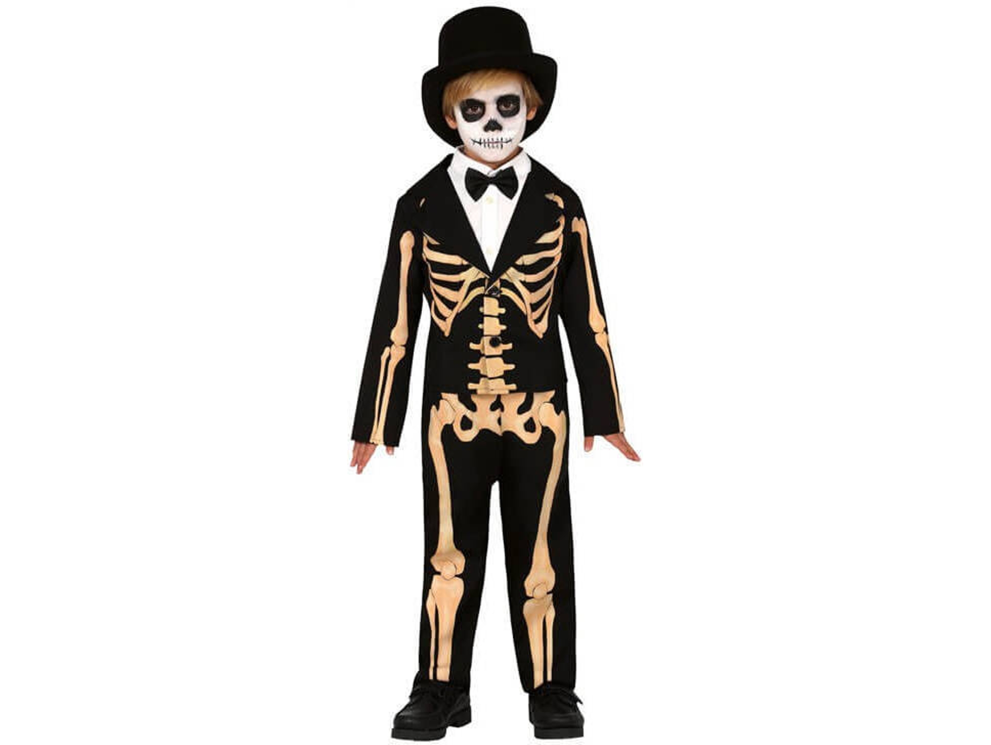 Disfraz de Niño DISFRAZZES Esqueleto Naranja (Talla: 7 a 9 años)
