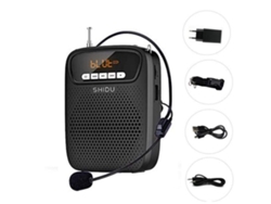 Altavoz Portátil con Micrófono Auricular con Fm/Aux/Rec + Bluetooth