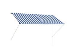 Maison Exclusive - Toldo Retráctil 250x150 Cm Azul Y Blanco