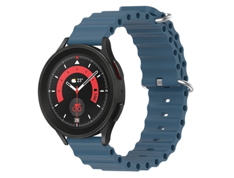 Correa de reloj inteligente para Samsung Galaxy Watch 5 Pro 45 mm 20 mm Silicona estilo océano (Gris)
