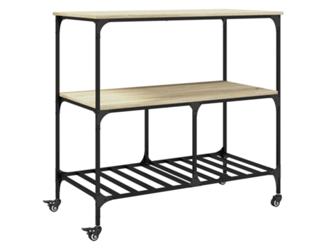 Carrito de cocina madera ingeniería roble Sonoma VIDAXL (100x50x95 cm)
