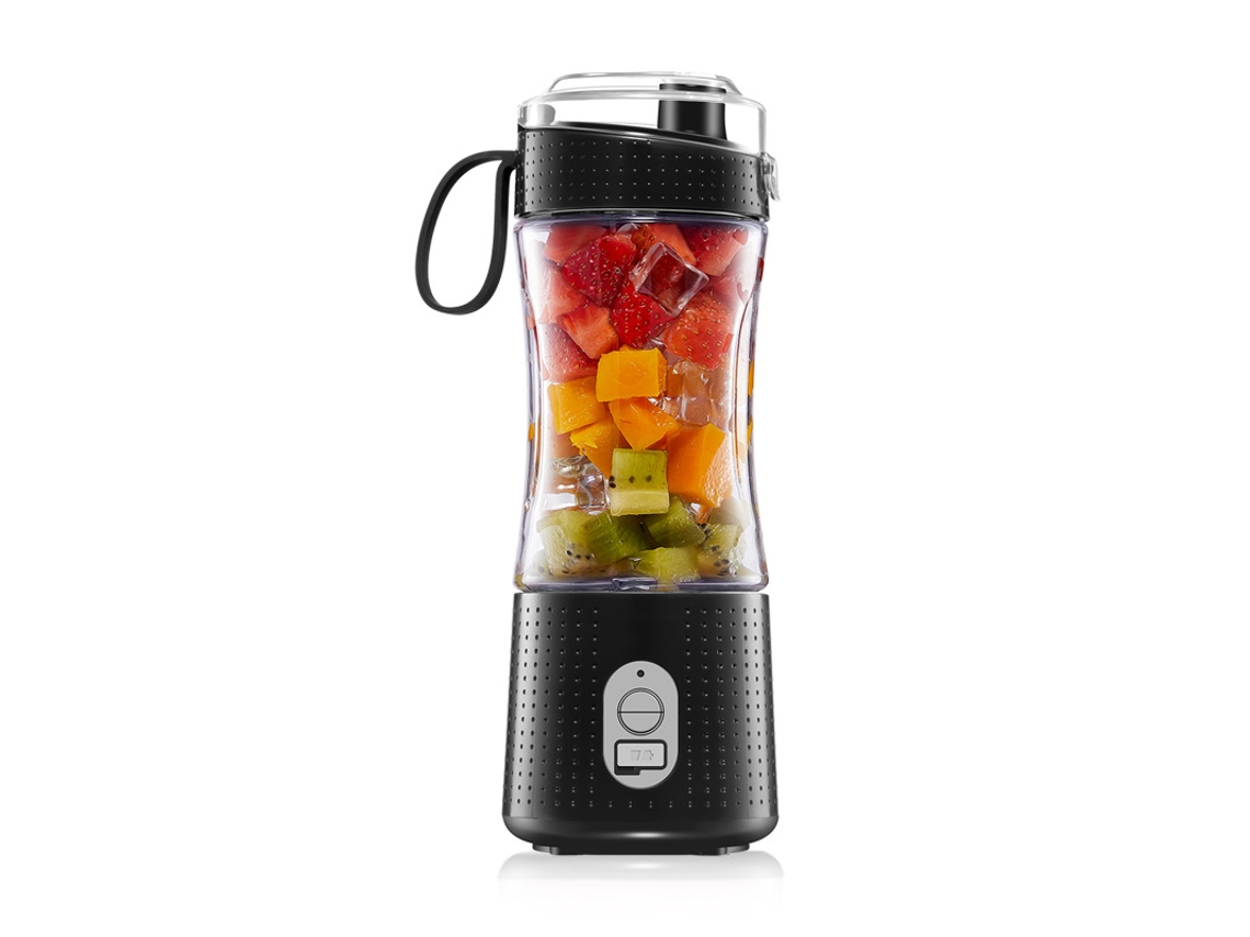 Licuadora Portátil Para Batidos Y Batidos, Exprimidor De Frutas Personal Para Viajes, Recargable Por Usb De 4000 Mah CHRUI Negro