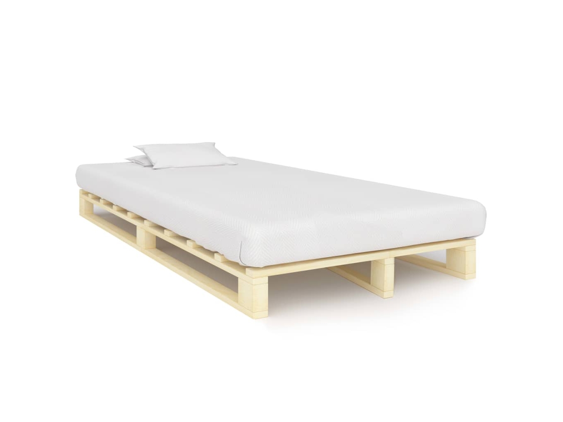 Estructura Cama Palets Sin Colchón Madera Maciza Pino 120x200cm
