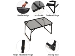 Mesa Plegable Para Camping, Mesa De Picnic Al Aire Libre, Mesa De Playa Con Malla, Mesa De Barbacoa Portátil
