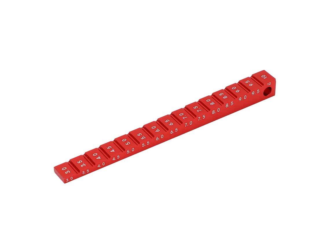 Calibre De Altura De Chasis De Aluminio De 3-10 Mm Para Accesorios De Coches Rc Drift A Escala 1/10 - Rojo