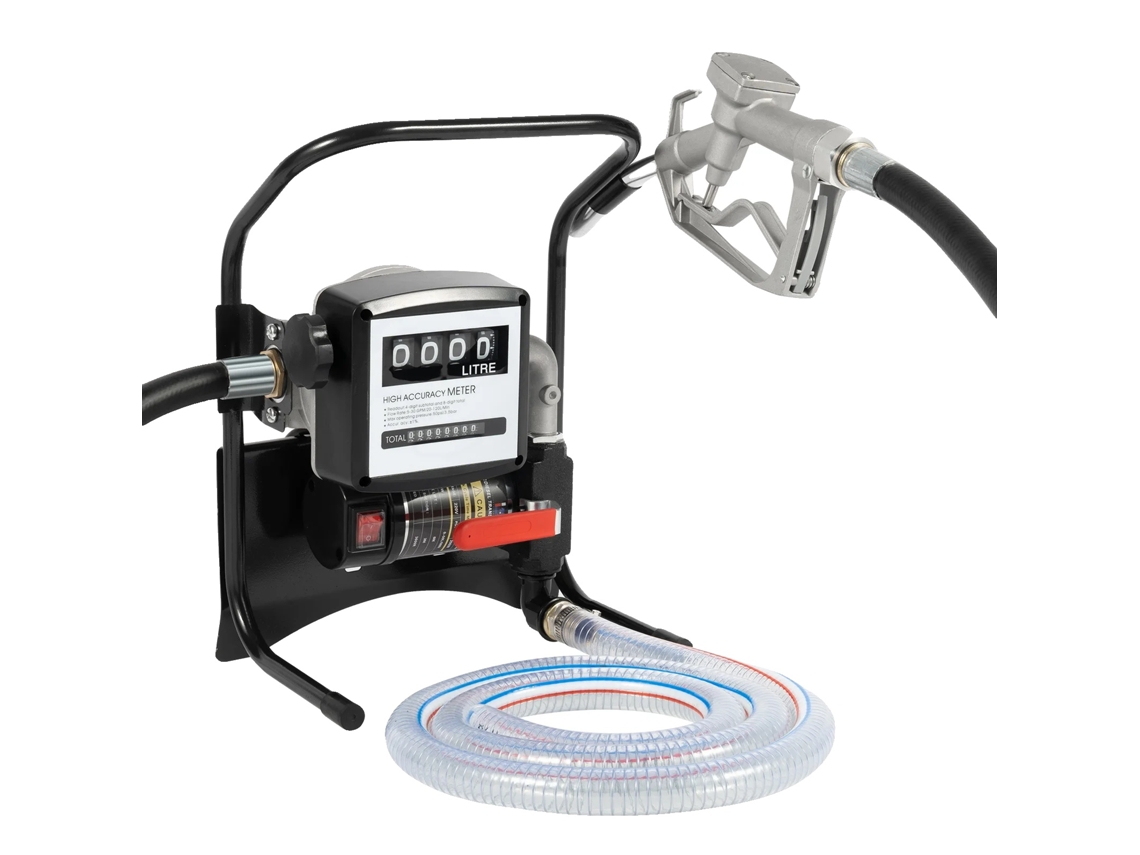 Bomba de combustible eléctrica de 200 W, caudal de 2400 L/h, succión de 5 m, elevación de 10 m, válvula de retención integrada OEM
