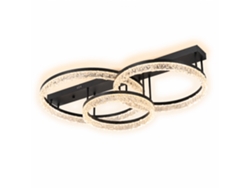 Lámpara De Techo De Cristal Pibaogu Asled-749 (negro)