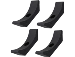 Soporte para mancuernas de PP negro, juego de 4 piezas, para gimnasio y uso doméstico.