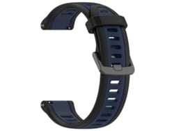 Pulseira Em Silicone Para Garmin Forerunner 165 (22 Mm) Preto Azul Hexinyigjly