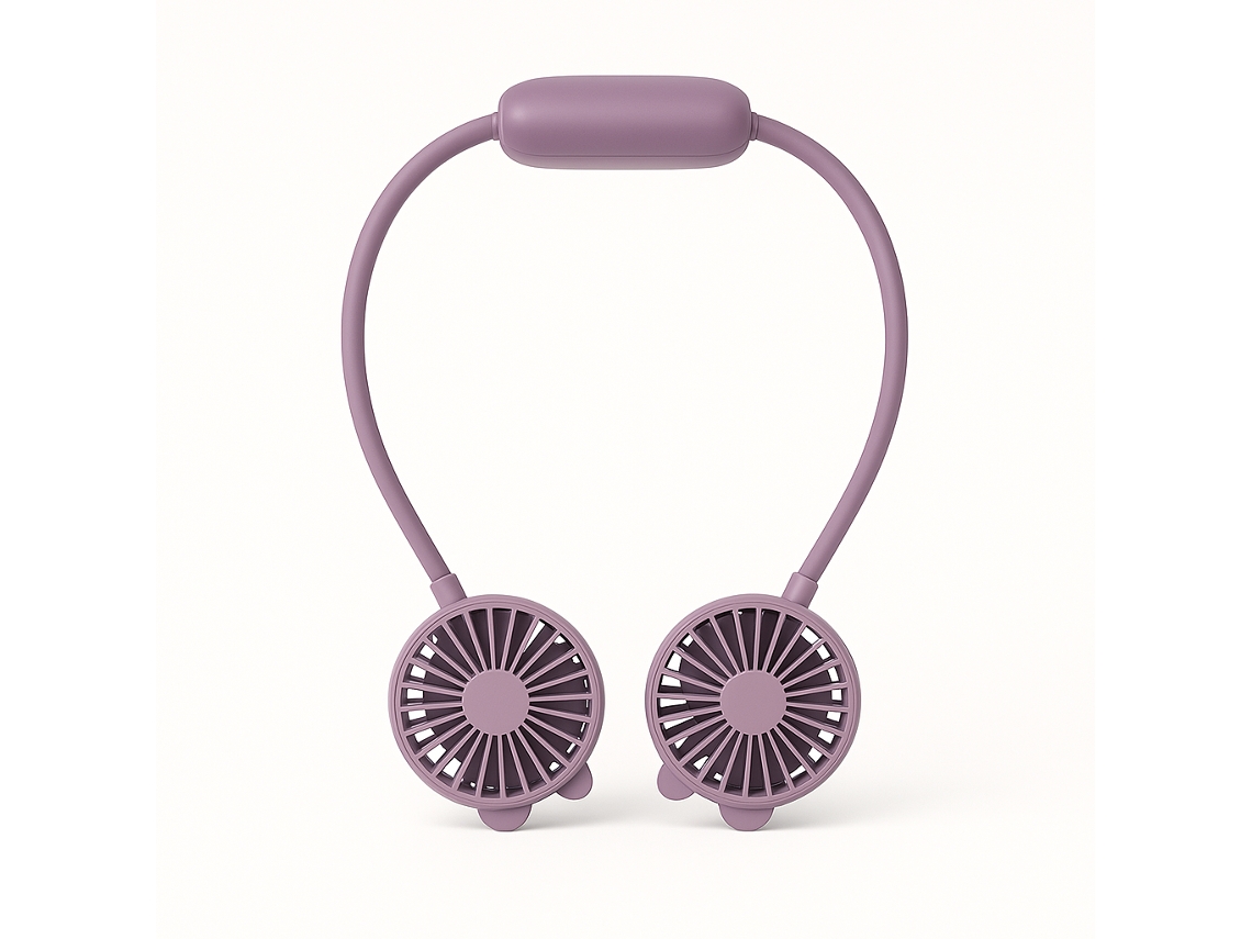 Ventoinha Portátil Para O Pescoço, Bateria Recarregável, Usb, Cabo Incluído Diandi Dd5583 Rosa