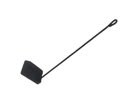 Recogedor negro estufa leña redonda 100x120x600 mm 9422
