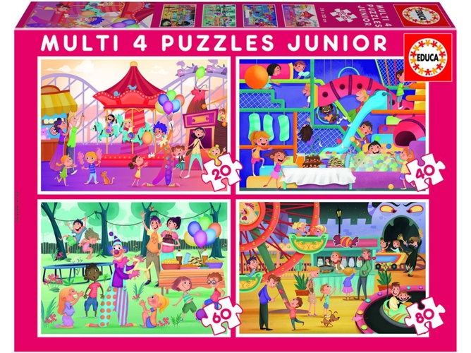 Puzzle EDUCA BORRAS Parque de Diversiones (20-40-60-80 Piezas)
