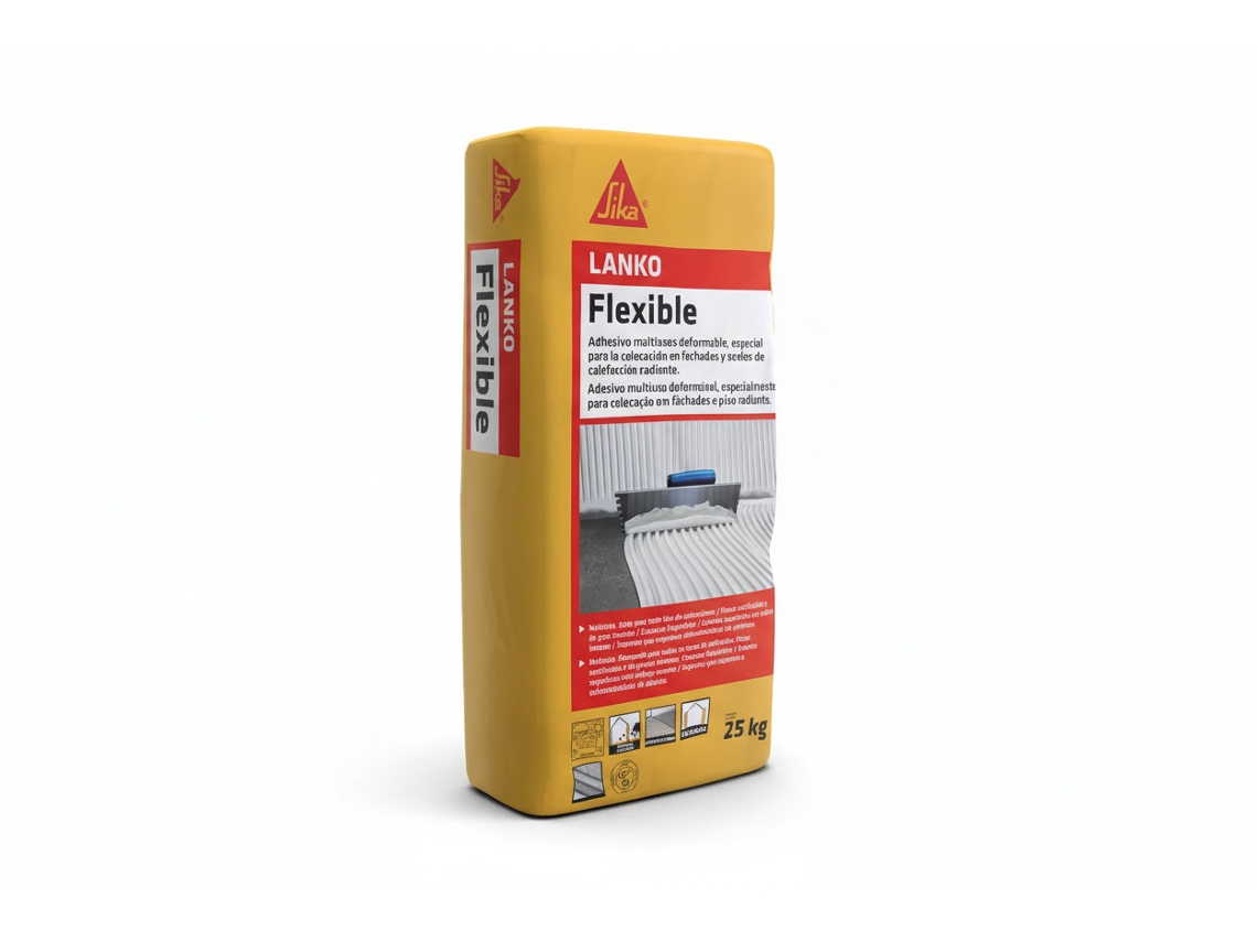 Sika Lanko® Flexible - Cemento Cola Flexible Para Cerámica Palet De 24 Sacos 25 Kg / Gris