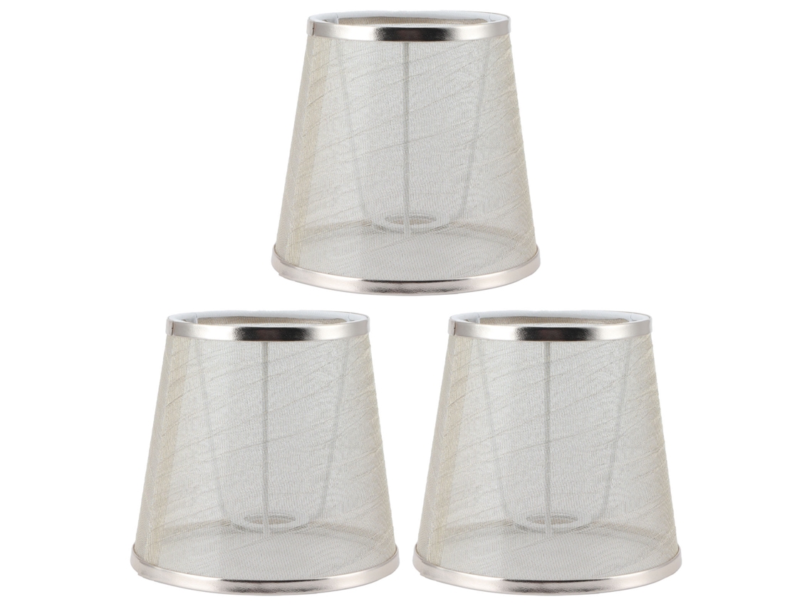 2026-3pcs Abat-jour De Tissu E14 Estilo Moderno Europeo Para Candelabro Lámpara Color Oro