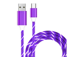 Cable de carga fácil de encontrar para tu teléfono, cable de carga LED sin interruptores con capacidad de carga rápida, diseño TR
