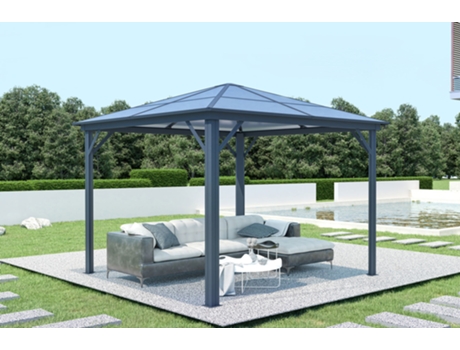 Cenador de jardin de aluminio GRACE 300S300 Gris antracita