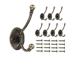 Ganchos para cortina de ducha, 12 piezas, metal, antioxidante
