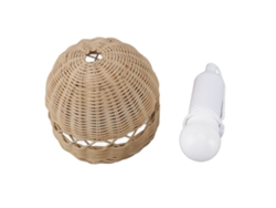 Lámpara Colgante Moderna De Ratán Tejido A Mano De Estilo Nórdico Para Dormitorio Infantil/discoteca