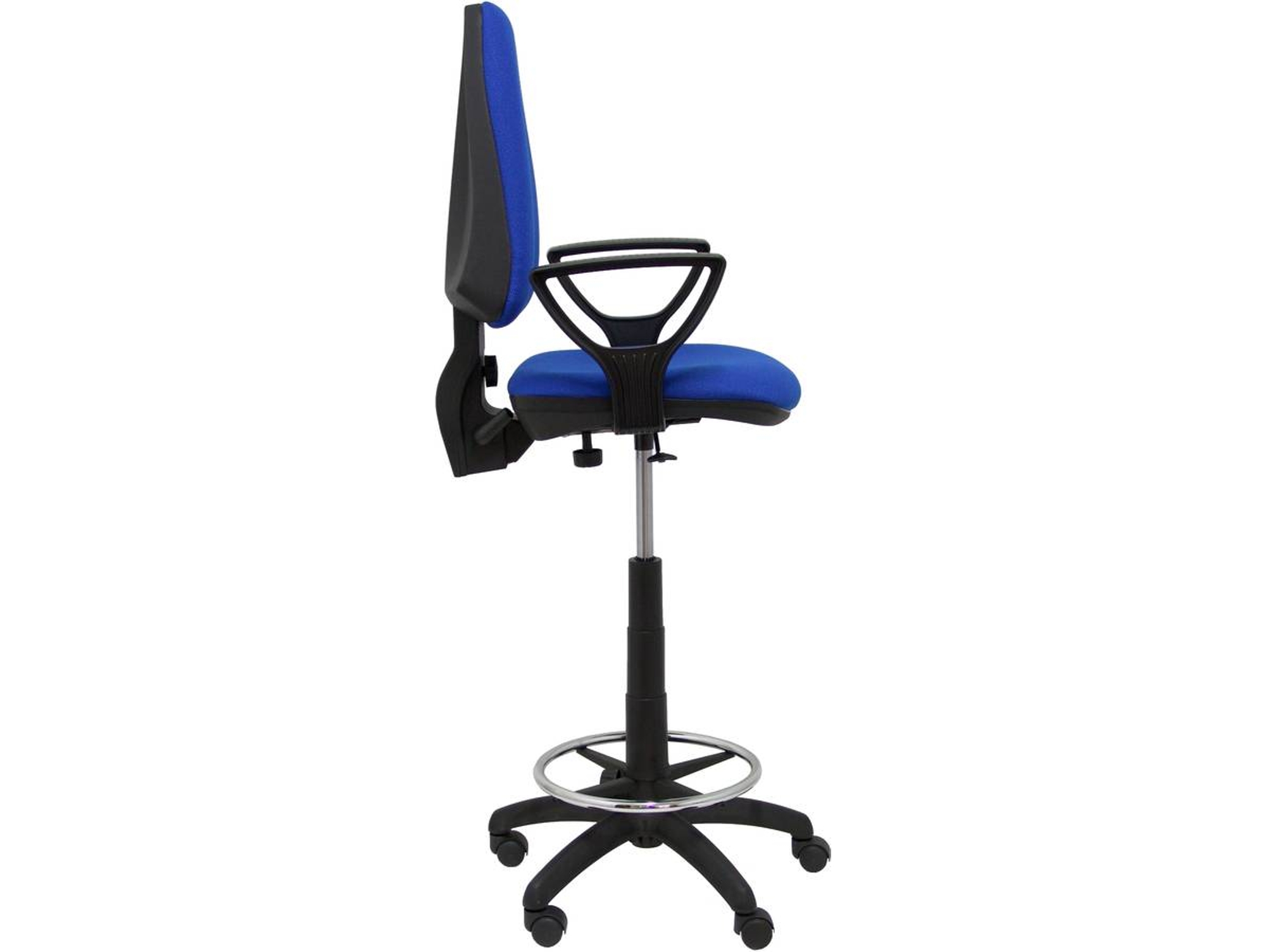 Silla de Escritorio Alta PIQUERAS Y CRESPO Elche S Azul (Brazos ajustables - Tejido)
