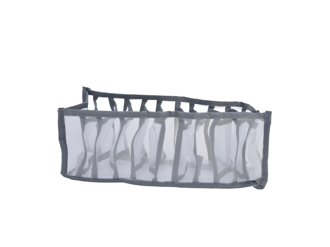 VYLARA Organizador De Roupa Interior Em Malha Dobrável Respirável Com Múltiplas Divisórias Para Guardar Meias, Sutiãs E Calcinhas