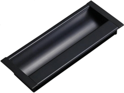 Mango Rectangular Recessed Handle For Sliding Doors, Zinc Alloy, Black, 2pcs, 121x47x15mm, Hole Spacing 96mm