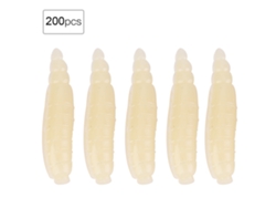 2026rebe-200pcs Señuelo Suave Artificial Gusano Maggot 17mm Para Pesca, Gusanos Similares A La Vida, Bait De Pesca