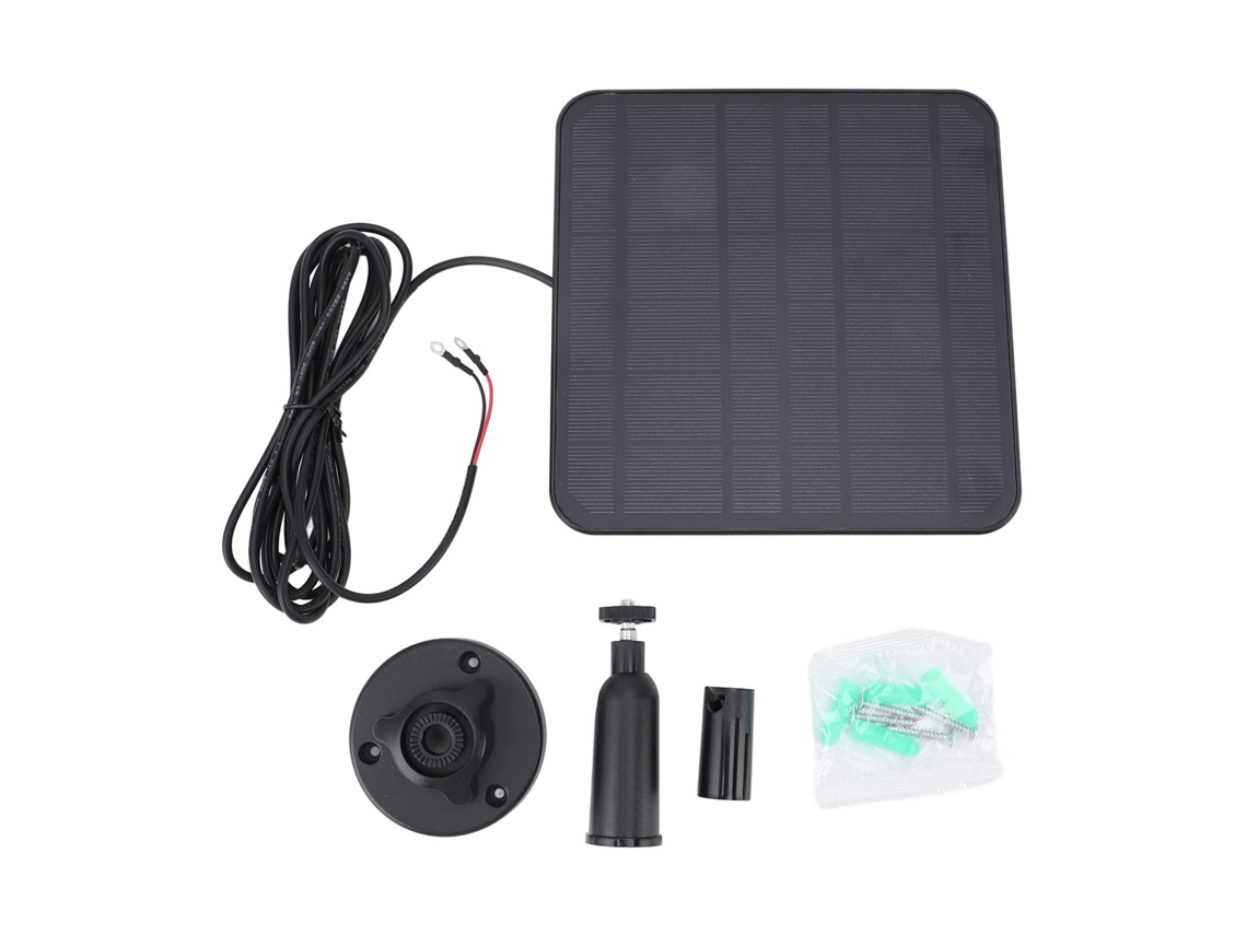Panel Solar De 6v 5w Para Timbre De Video Impermeable Ip65, Soporte Ajustable De 360°, Cargador Para Cámara De Exterior
