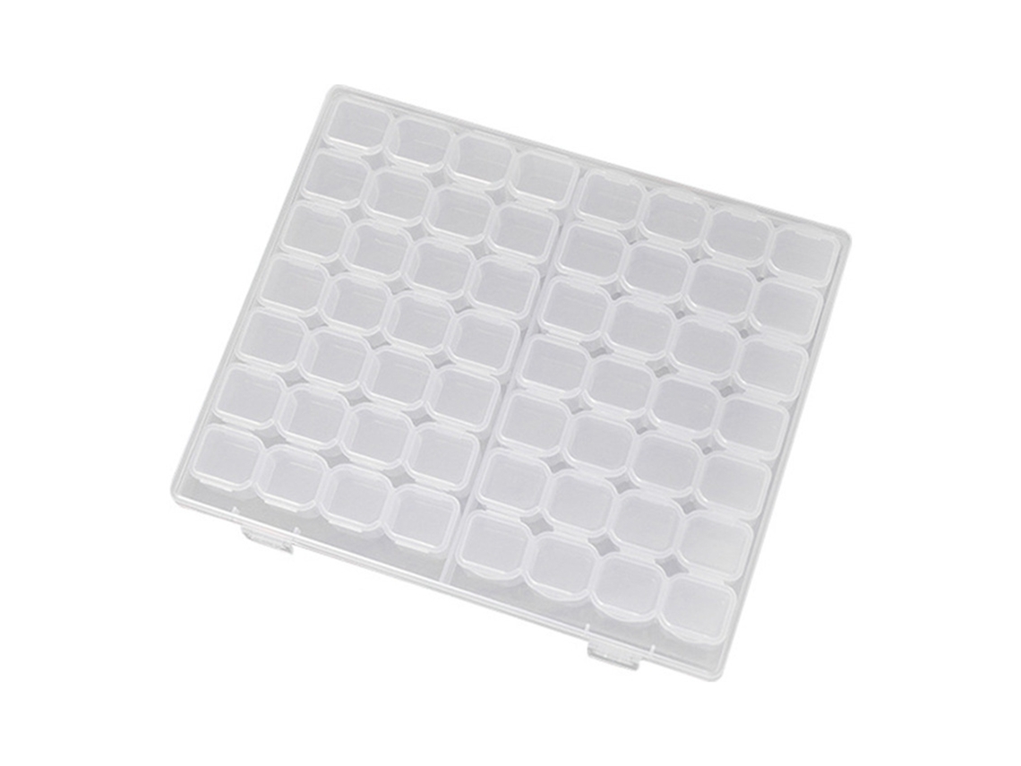Caja De Almacenamiento Transparente Para Bordado De Diamantes Con Múltiples Compartimentos Para Joyas Y Manualidades.