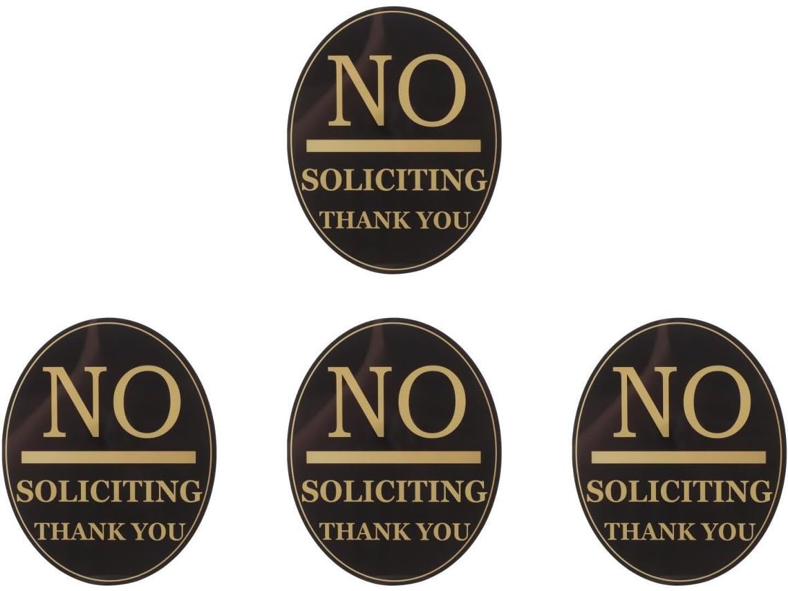 Carteles De "prohibido Solicitar" Para Puerta, Pared O Ventana.