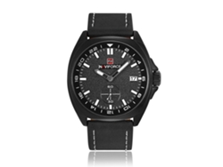 Reloj De Cuero Para Hombre Naviforce Con Calendario, Resistente Al Agua Y Correa De Cuero.