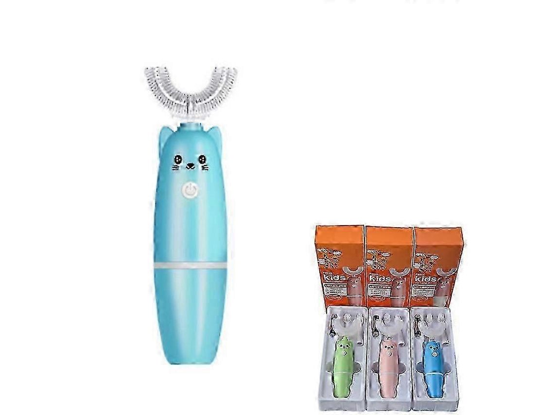 Cepillo de dientes eléctrico infantil en forma de U, automático, con rotación de 360°. Regalo ideal para niños. Nostalgia88